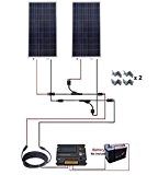 eco-worthy 300 W Polykristalline Solar Starter-Kit: 2 160 W Poly Solarzellen + 20 A Auto Switch LCD intelligente Laderegler + 50 FT Solar Kabel Adapter ...
