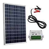 ECO-WORTHY 50W Solarmodule 12 Volt Off Grid Bausatz W/ 5A Laderegler - Photovoltaik Solarpanel zum Aufladen von 12V Batterien