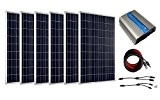 ECO-WORTHY 600W Solaranlage - 100W Solarmodule 12V - AC Leistung 230V Solaranlage Hausnetz-Einspeisung Steckdose