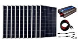 ECO-WORTHY On Grid Tie 300w to 1KW Solarpanel System Complete Kits: 100W Solarmodule 12V + MPPT Funtion Grid Tie Inverter ...