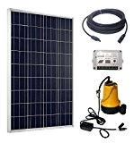 ECO-WORTHY Solar Pump Complete Kit: 100W Poly Solar Panel + 12V Water Pump + 15A Charge Controller + 50Ft Solar ...