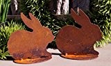 Edelrost Mini Hasen im Set 10cm Gartendekoration Ostern Tierfiguren