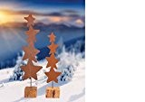 Edelrost Weihnachten, Sternenstab inkl. Holzbalken, Gr. 1, Höhe 97 cm
