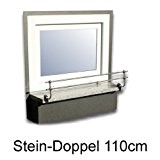 Edelstahl Fensterbank-Doppel- Halterung, 110 cm, für Stein-Fensterbänke - (D-SFB30/100cm)