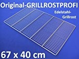 Edelstahl-Grillrost 67 x 40 cm