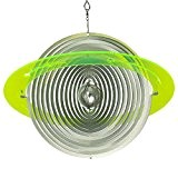 Edelstahl Windspiel - Sun Dancer Mix GALAXY 300 grün - einzigartiger Materialmix, lichtreflektierend - Durchmesser: 30cm - inkl. Aufhängung