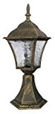 Edle Sockelleuchte Stehlampe in antik-gold Hoflampe Außenleuchte Gartenleuchte 8393 IP43
