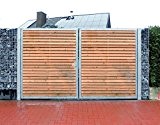 Einfahrtstor / Einbau-Breite 250cm / Einbau-Höhe 160cm / 2-flügelig / Holz-Füllung / Symmetrische Aufteilung / Verzinkt / Holz Tor Gartentor ...