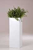 Einzel Zink Blumenkübel "Block" 100 cm, Weiß, inkl. Bewässerungsystem