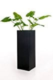 Einzel Zink Blumenkübel "Block" 80 cm Anthrazit inkl Bewässerungssystem