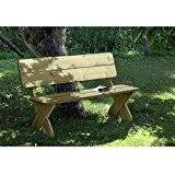 Elegante Gartenbank Toskana 3-Sitzer aus imprägniertem Holz von Gartenpirat®