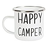 Emaillierte Kaffeetasse "Happy Camper"