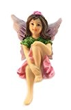 Emma, die sitzende Gartenfee - eine Outdoor / Indoor Miniatur-Fee-Statue für Ihre Feengarten - Fairy Garden