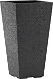 Emsa 800284 Fiberglas Blumenkübel Pflanzkübel Übertöpfe "Surrey" basalt black 67cm