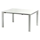 emu 479 Round Gartentisch ausziehbar 100x160cm, weiß matt ausziehbar auf 214 und 268 cm