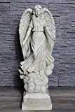 Engel Figur 77 cm Stehend Gartenfigur Deko-Figur Engelsfigur XL Skulptur