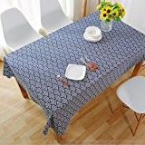 Erica Japanische blau Geometrische Tischdecken/Mediterraner Stil Baumwolle Tischdecke 140220