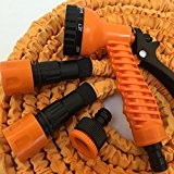 Erweiterbar Flexibler Gartenschlauch orange Stahlband Farbe ()