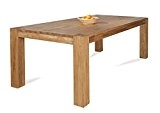 Ess-Tisch aus massiver Wildeiche 220x105cm recht-eckig | Eos | Moderner Küchen-Tisch aus Wildeichen-Holz natur geölt 220cm x 105cm | Vierfußtisch ...