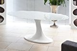 Ess-Tisch weiß Hochglanz oval aus Glas 210x115cm | Diner | Puristischer Designer-Tisch aus Fiber- und Milchglas 210cm x 115cm | ...