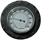 Esschert Design Schiefer Thermometer rund, schwarz, 10 x 4 x 10, LS226