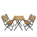 Esstisch mit Stühlen für Garten klappbar (5-teilig) Pharao24