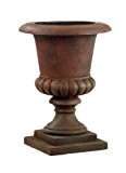 Esteras 8519106760 Blumenkübel für den Garten, Pokal, 60 cm, Fiberglas, Rost, York