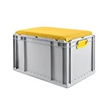 Eurobox Seat Box, Griffe geschlossen, 600x400x320mm, 1 St., gelb