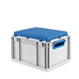 Eurobox Seat Box, Griffe offen, 400x300x220mm, 1 St., blau