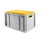 Eurobox Seat Box, Griffe offen, 600x400x320mm, 1 St., gelb
