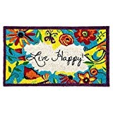 Evergreen Live Happy Coir Mat, 16 x 28 inches