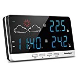 Excelvan Color Wireless Wetterstation Thermometer Hygrometer Funkwetterstationen LCD Display mit vorhersage Temperatur Außensensor