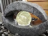 Extravaganter Granit Springbrunnen Brunnen LED Drehende Glasskugel Wasserspiel