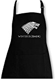 EZYshirt® Game of Thrones | Winter is coming | Schattenwolf Grillschürze