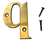 F - 5,1 cm Messing Buchstaben/Buchstabe - Haus Türschild - 2 nd Alphabet