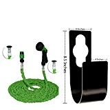 F.Dorla Metal Hose Holder hanger Support + 50 Ft Expandable Compact Light Weight Garden Hosepipe | The ONLY Triple Layer ...