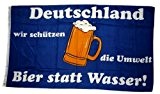 Fahne / Flagge Deutschland Bier statt Wasser 90 x 150 cm