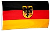 Fahne Flagge Deutschland mit Wappen 90 x 150 cm