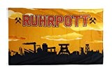 Fahne / Flagge Deutschland Ruhrpott Ruhrgebiet 3 + gratis Sticker, Flaggenfritze®