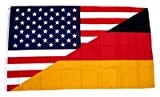 Fahne / Flagge Deutschland / USA NEU 90 x 150 cm Farbe Deutschland/USA
