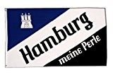 Fahne / Flagge Hamburg Meine Perle 2 + gratis Sticker, Flaggenfritze®