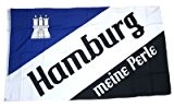 Fahne / Flagge Hamburg Meine Perle Wappen 90 x 150 cm