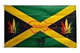Fahne / Flagge Jamaika Reggae + gratis Sticker, Flaggenfritze®