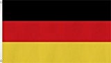 Fahne / Flagge mit zwei Metallösen zur Befestigung und zum Hissen - Größe 90 x 150 cm Farbe Deutschland