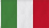 Fahne / Flagge mit zwei Metallösen zur Befestigung und zum Hissen - Größe 90 x 150 cm Farbe Italien