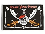 Fahne / Flagge Pirat Name your Poison + gratis Sticker, Flaggenfritze®
