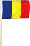 Fahne Flagge Rumänien 30 x 45 cm mit Stab