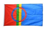 Fahne / Flagge Sápmi Lappland + gratis Sticker, Flaggenfritze®