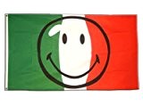 Fahne / Flagge Smiley Italien + gratis Sticker, Flaggenfritze®