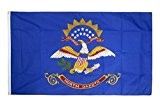 Fahne / Flagge USA North Dakota + gratis Sticker, Flaggenfritze®